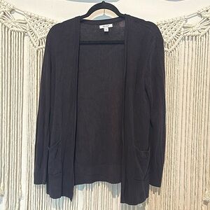 Nine West Old Money Ribbed Hanging Open Sweater Sz XL